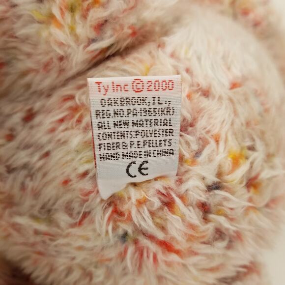 Ty Classic Razzmatazz Frosted Orange Bear Plush Stuffed Animal Toy 2000 - Picture 11 of 12